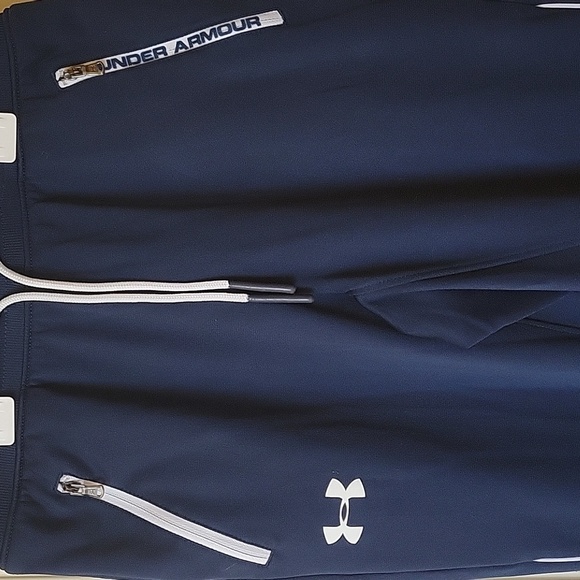 Under Armour Navy Joggers with White Accents - Picture 2 of 10